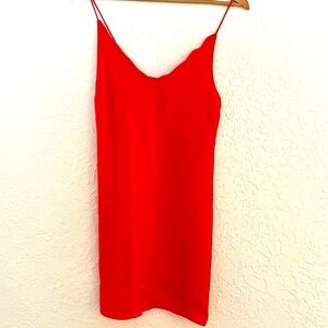 Topshop Babydoll Slip Dress/Tank Womens, Bright Red/Pink, Dainty Y2K, US 2